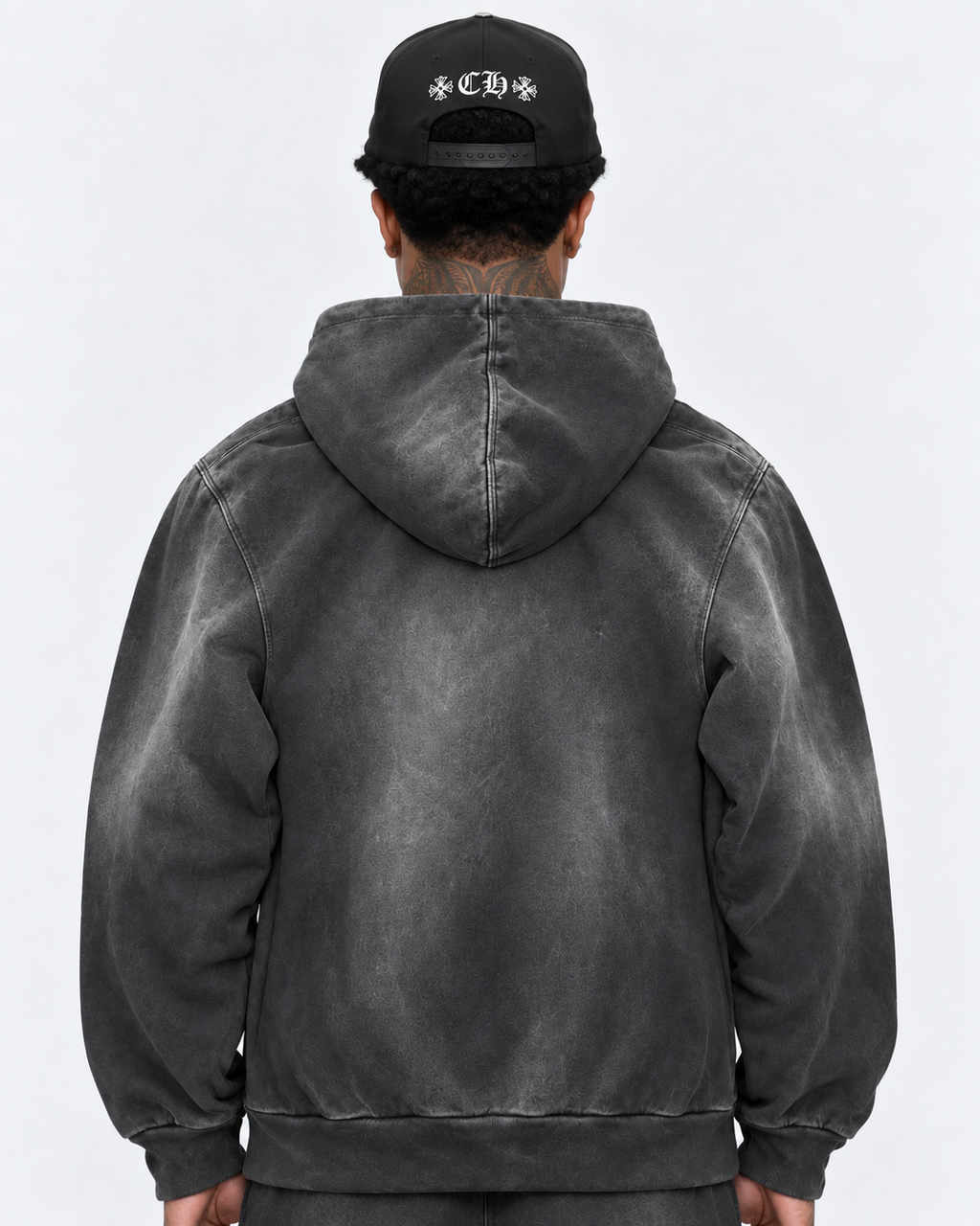 Washed Black Zip-Up