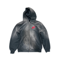 Washed Black Zip-Up