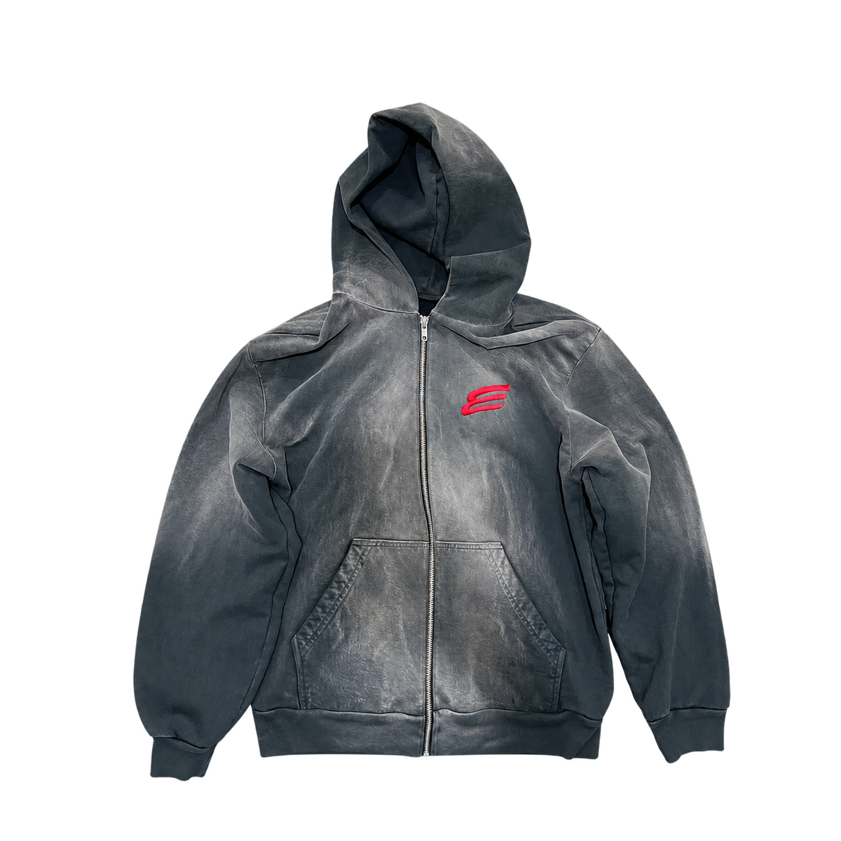 Washed Black Zip-Up