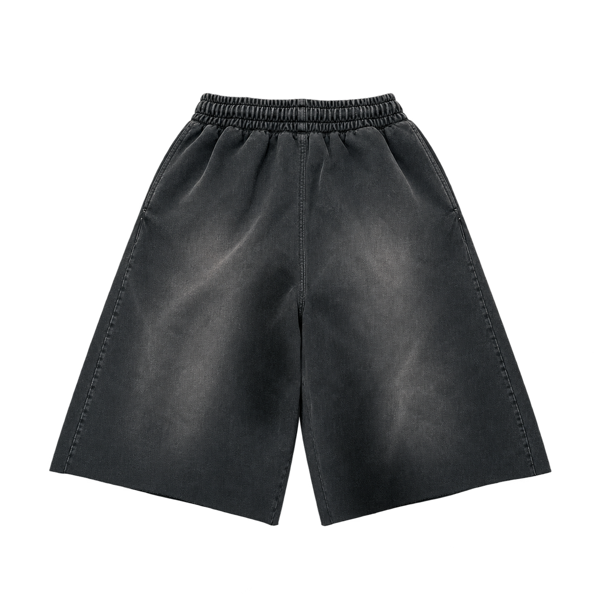 Washed Black 3/4 Shorts