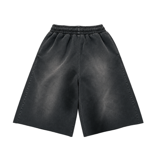 Washed Black 3/4 Shorts