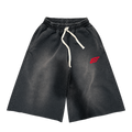 Washed Black 3/4 Shorts